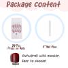 image:imageBABALAL Press On Nails Extra Long Square Fake Nails White Chrome French Tip amp 3D Gold Chain 3D Design Glossy Full Cover Glue On Nails For Women And Girls 24PcsFNP26chrome