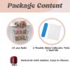 image:imageBABALAL Press On Nails Extra Long Square Fake Nails White Chrome French Tip amp 3D Gold Chain 3D Design Glossy Full Cover Glue On Nails For Women And Girls 24PcsFNP0303