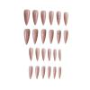 image:imageBABALAL Press On Nails Long Almond Fake Nails Green Cat Eye Design with 3D Floral Summer Spring Art Glossy Full Cover Glue On Nails For Women And Girls 24PcsANS20904