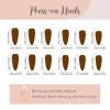 image:imageBABALAL Press On Nails Long Almond Fake Nails Green Cat Eye Design with 3D Floral Summer Spring Art Glossy Full Cover Glue On Nails For Women And Girls 24PcsANS218winter