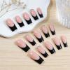 image:imageBABALAL Press On Nails Long Coffin Fake Nails Nude With Gold Glitter amp Marble Design Glossy Full Cover Glue On Nails For Women And Girls 24PcsCNC10202