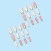 image:imageBABALAL Press On Nails Long Coffin Fake Nails Nude With Gold Glitter amp Marble Design Glossy Full Cover Glue On Nails For Women And Girls 24PcsCNC102