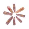 image:imageBABALAL Press On Nails Long Coffin Fake Nails Nude With Gold Glitter amp Marble Design Glossy Full Cover Glue On Nails For Women And Girls 24PcsCNC103