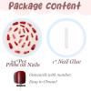 image:imageBABALAL Press On Nails Long Coffin Fake Nails Nude With Gold Glitter amp Marble Design Glossy Full Cover Glue On Nails For Women And Girls 24PcsCNC105