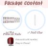 image:imageBABALAL Press On Nails Long Coffin Fake Nails Nude With Gold Glitter amp Marble Design Glossy Full Cover Glue On Nails For Women And Girls 24PcsCNC106
