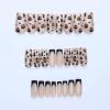image:imageBABALAL Press On Nails Long Coffin Fake Nails Nude With Gold Glitter amp Marble Design Glossy Full Cover Glue On Nails For Women And Girls 24PcsCNC106