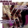 image:imageBABALAL Press On Nails Long Coffin Fake Nails Nude With Gold Glitter amp Marble Design Glossy Full Cover Glue On Nails For Women And Girls 24PcsCNC110