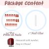 image:imageBABALAL Press On Nails Long Coffin Fake Nails Nude With Gold Glitter amp Marble Design Glossy Full Cover Glue On Nails For Women And Girls 24PcsCNC112