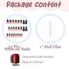 image:imageBABALAL Press On Nails Long Coffin Fake Nails Nude With Gold Glitter amp Marble Design Glossy Full Cover Glue On Nails For Women And Girls 24PcsCNC113