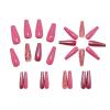 image:imageBABALAL Press On Nails Long Coffin Fake Nails Nude With Gold Glitter amp Marble Design Glossy Full Cover Glue On Nails For Women And Girls 24PcsCNC114