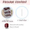image:imageBABALAL Press On Nails Long Coffin Fake Nails Nude With Gold Glitter amp Marble Design Glossy Full Cover Glue On Nails For Women And Girls 24PcsCNC11401