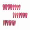 image:imageBABALAL Press On Nails Long Coffin Fake Nails Nude With Gold Glitter amp Marble Design Glossy Full Cover Glue On Nails For Women And Girls 24PcsCNC114