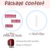 image:imageBABALAL Press On Nails Long Coffin Fake Nails Nude With Gold Glitter amp Marble Design Glossy Full Cover Glue On Nails For Women And Girls 24PcsCNC114