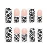 image:imageBABALAL Press On Nails Long Coffin Fake Nails Nude With Gold Glitter amp Marble Design Glossy Full Cover Glue On Nails For Women And Girls 24PcsCNC115