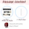 image:imageBABALAL Press On Nails Long Coffin Fake Nails Nude With Gold Glitter amp Marble Design Glossy Full Cover Glue On Nails For Women And Girls 24PcsCNC116