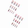 image:imageBABALAL Press On Nails Long Square Fake Nails Nude Mixed Colorful Floral Print Glossy Glue On Nails For Women And Girls 24Pcs ReusableFnm02cheetah