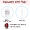 image:imageBABALAL Press On Nails Long Square Fake Nails Nude Mixed Colorful Floral Print Glossy Glue On Nails For Women And Girls 24Pcs ReusableFnm13blue