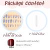 image:imageBABALAL Press On Nails Medium Almond Fake Nails Blue Swirl with Checkerboard amp Heart Glossy Y2K Retro Glue On Nails for Women and Girls 24PcsANU00