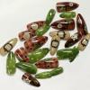 image:imageBABALAL Press On Nails Medium Almond Fake Nails Brown Green Plaid amp Apple Y2k Anime Glossy Full Cover Glue On Nails For Women And Girls 24Pcs01A00302