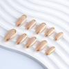 image:imageBABALAL Press On Nails Medium Almond Fake Nails Brown Green Plaid amp Apple Y2k Anime Glossy Full Cover Glue On Nails For Women And Girls 24Pcs01A008gold