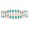 image:imageBABALAL Press On Nails Medium Almond Fake Nails Brown Green Plaid amp Apple Y2k Anime Glossy Full Cover Glue On Nails For Women And Girls 24Pcs01A012