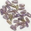 image:imageBABALAL Press On Nails Short Almond Fake Nails Purple Lavender Cat Eye With Gold Foil Floral Design Glossy Full Cover Glue On Nails For Women And Girls 24PcsCNF002