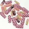 image:imageBABALAL Press On NailsLong Square Fake Nails Black Plaid with Star amp Sliver Ball Charm Glossy Gothic Grunge Glue On Nails for Women and Girls 24PcsLCRJL0701