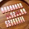 image:imageBABALAL Press On NailsLong Square Fake Nails Black Plaid with Star amp Sliver Ball Charm Glossy Gothic Grunge Glue On Nails for Women and Girls 24PcsLCRJL0702
