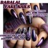 image:imageBABALAL Press On NailsLong Square Fake Nails Black Plaid with Star amp Sliver Ball Charm Glossy Gothic Grunge Glue On Nails for Women and Girls 24PcsLCRJL04gothrose
