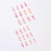 image:imageBABALAL Press On NailsLong Square Fake Nails Black Plaid with Star amp Sliver Ball Charm Glossy Gothic Grunge Glue On Nails for Women and Girls 24PcsLCRJL19