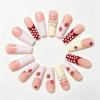 image:imageBABALAL Press On NailsLong Square Fake Nails Black Plaid with Star amp Sliver Ball Charm Glossy Gothic Grunge Glue On Nails for Women and Girls 24PcsLCRJL0702