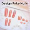 image:imageBABALAL 48Pcs Hand amp Toe Press On Nails Set Medium Almond Black French Tip Polka Dot Design Fake Nails Short Square False Toenails Reusable Glossy Kit for Women and GirlsANht101