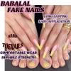 image:imageBABALAL 48Pcs Hand amp Toe Press On Nails Set Medium Almond Black French Tip Polka Dot Design Fake Nails Short Square False Toenails Reusable Glossy Kit for Women and GirlsANht103