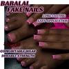 image:imageBABALAL 48Pcs Hand amp Toe Press On Nails Set Medium Almond Black French Tip Polka Dot Design Fake Nails Short Square False Toenails Reusable Glossy Kit for Women and GirlsANht101pink
