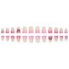 image:imageBABALAL Duck Nails Press On Hot Pink Fake Nails with Pearl Bow amp Rhinestone Heart Charm Design Glossy Y2K Duck Bill Glue On Nails 24Pcs