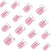 image:imageBABALAL Duck Press On Nails Pink Tortoise Fake Nails With 3D Rose Heart amp Rhinestone Charm Luxury Y2k Glossy Full Cover Glue On Duckbill Nails For Women And Girls 24PcsDU00601