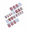 image:imageBABALAL Duck Press On Nails Pink Tortoise Fake Nails With 3D Rose Heart amp Rhinestone Charm Luxury Y2k Glossy Full Cover Glue On Duckbill Nails For Women And Girls 24PcsDU014