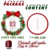 image:imageBABALAL Press On Nails Extra Long Square Fake Nails White French Tip with Black Swirl Floral Print Matte Minimalist Glue On Nails for Women and Girls 24PcsFna103xmas