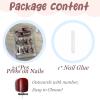 image:imageBABALAL Press On Nails Extra Long Square Fake Nails White French Tip with Black Swirl Floral Print Matte Minimalist Glue On Nails for Women and Girls 24PcsFna104burgundy