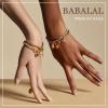 image:imageBABALAL Press On Nails Long Square Fake Nails Purple Ombre With 3d Floral amp Polka Dot Glossy Full Cover Glue On Nails For Women And Girls 24PcsbbfnH004
