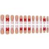 image:imageBABALAL Press On Nails Long Square Fake Nails Purple Ombre With 3d Floral amp Polka Dot Glossy Full Cover Glue On Nails For Women And Girls 24PcsbbfnH023