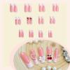 image:imageBABALAL Press On Nails Long Square Fake Nails Purple Ombre With 3d Floral amp Polka Dot Glossy Full Cover Glue On Nails For Women And Girls 24PcsbbfnH026