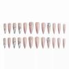 image:imageBABALAL Press On Nails Long Stiletto Fake Nails Black Glossy with 3D Rhinestone Crystal Design Gothic Punk Glue On Nails for Women and Girls 24PcsNq204shiny