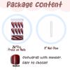 image:imageBABALAL Press On Nails Long Stiletto Fake Nails Black Glossy with 3D Rhinestone Crystal Design Gothic Punk Glue On Nails for Women and Girls 24PcsNq204red