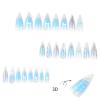 image:imageBABALAL Press On Nails Long Stiletto Fake Nails Black Glossy with 3D Rhinestone Crystal Design Gothic Punk Glue On Nails for Women and Girls 24PcsNq20301