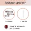 image:imageBABALAL Press On Nails Long Stiletto Fake Nails Black Glossy with 3D Rhinestone Crystal Design Gothic Punk Glue On Nails for Women and Girls 24PcsNq201black