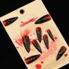 image:imageBABALAL Press On Nails Long Stiletto Fake Nails Black Glossy with 3D Rhinestone Crystal Design Gothic Punk Glue On Nails for Women and Girls 24PcsNq203darkred