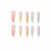 image:imageBABALAL Press On Nails Long Stiletto Fake Nails Black Glossy with 3D Rhinestone Crystal Design Gothic Punk Glue On Nails for Women and Girls 24PcsNq206icecream