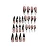 image:imageBABALAL Press On Nails Long Stiletto Fake Nails Black Glossy with 3D Rhinestone Crystal Design Gothic Punk Glue On Nails for Women and Girls 24PcsNq205bw
