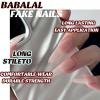 image:imageBABALAL Press On Nails Long Stiletto Fake Nails Black Glossy with 3D Rhinestone Crystal Design Gothic Punk Glue On Nails for Women and Girls 24PcsNq205pink